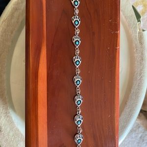 Genuine Turquoise Bear Paw Bracelet